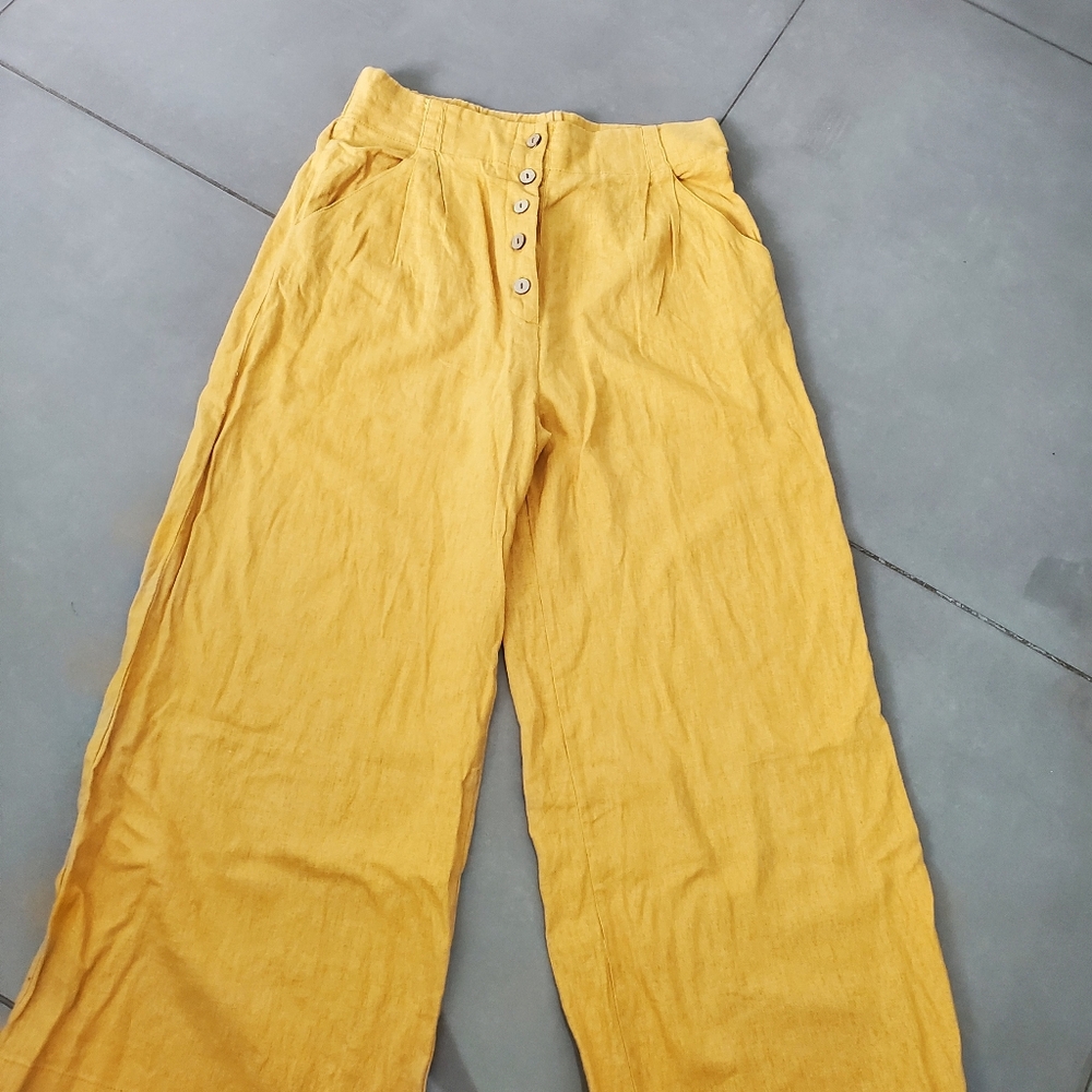 Ambiance apparel yellow women's pant